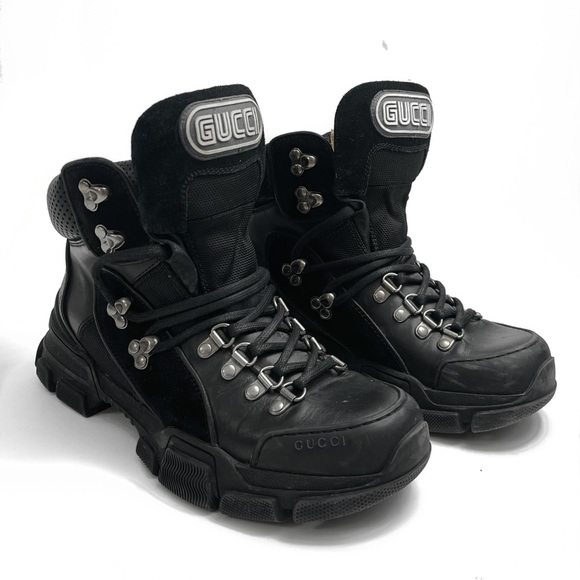 Gucci Flashtrek Leather Combat Boots - Picture 3 of 3